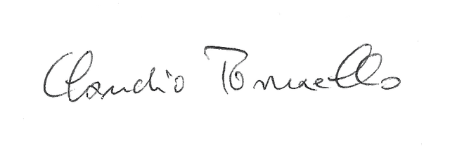 Firma di Claudio Tomaello
